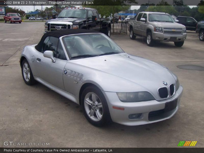 Titanium Silver Metallic / Black 2002 BMW Z3 2.5i Roadster