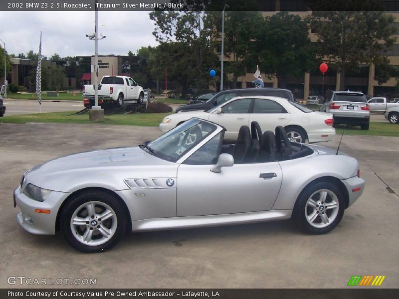 Titanium Silver Metallic / Black 2002 BMW Z3 2.5i Roadster