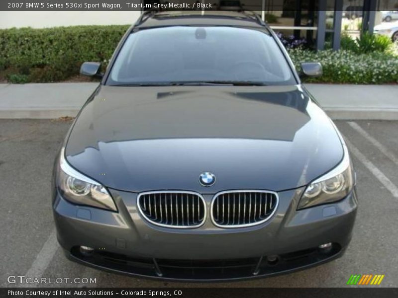 Titanium Grey Metallic / Black 2007 BMW 5 Series 530xi Sport Wagon