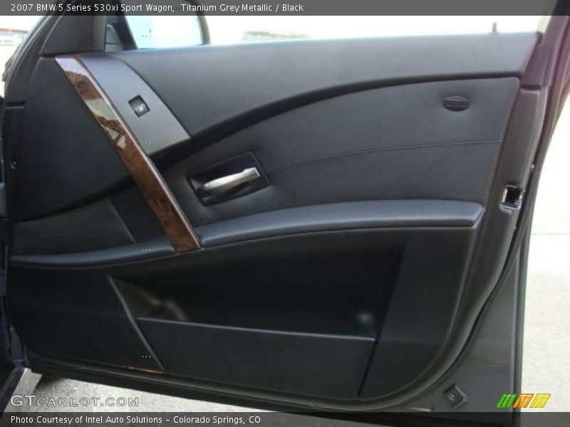 Titanium Grey Metallic / Black 2007 BMW 5 Series 530xi Sport Wagon