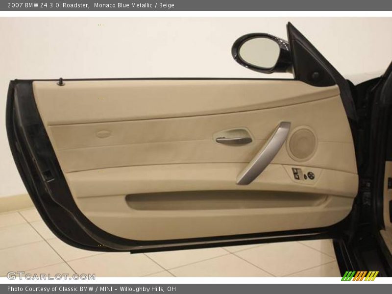 Monaco Blue Metallic / Beige 2007 BMW Z4 3.0i Roadster