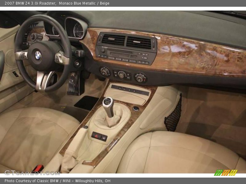 Monaco Blue Metallic / Beige 2007 BMW Z4 3.0i Roadster