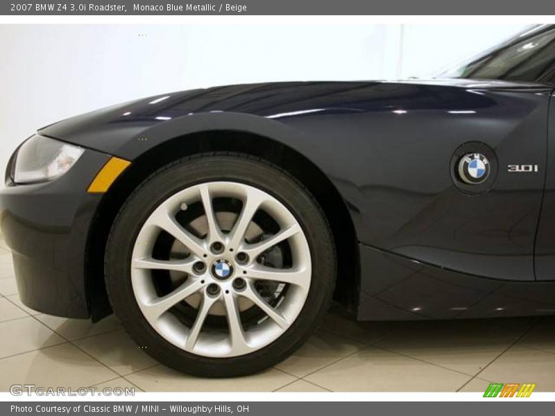 Monaco Blue Metallic / Beige 2007 BMW Z4 3.0i Roadster