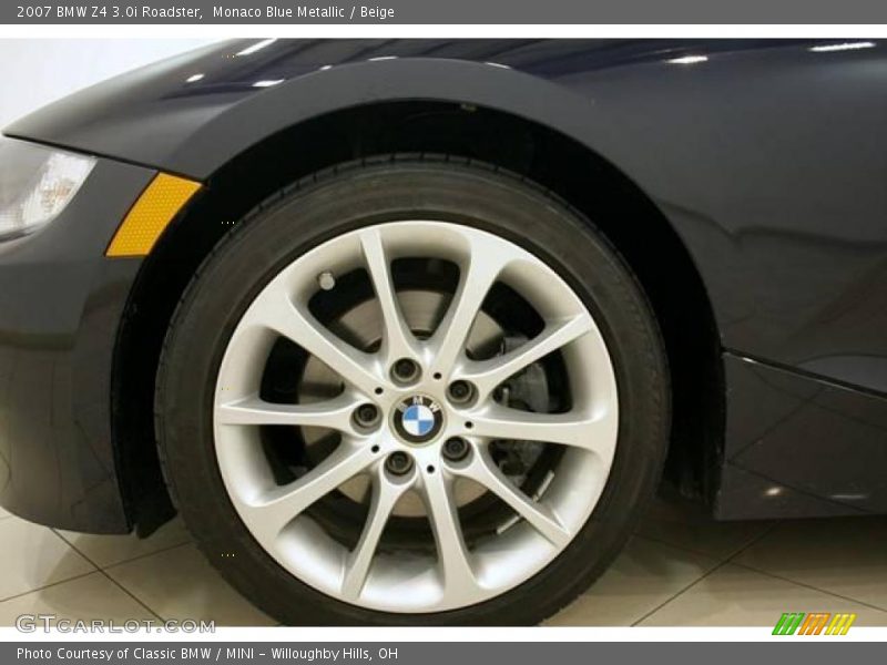 Monaco Blue Metallic / Beige 2007 BMW Z4 3.0i Roadster