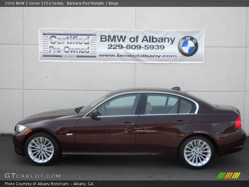 Barbara Red Metallic / Beige 2009 BMW 3 Series 335d Sedan