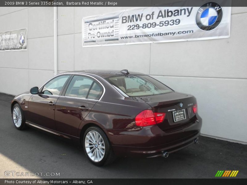 Barbara Red Metallic / Beige 2009 BMW 3 Series 335d Sedan