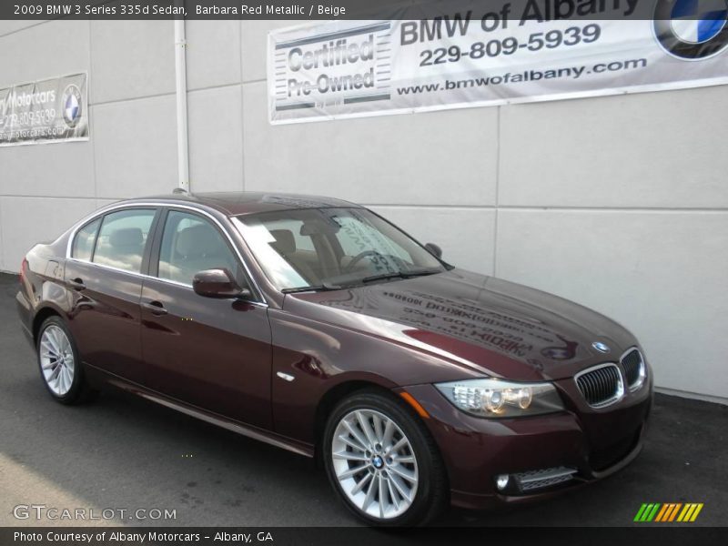 Barbara Red Metallic / Beige 2009 BMW 3 Series 335d Sedan