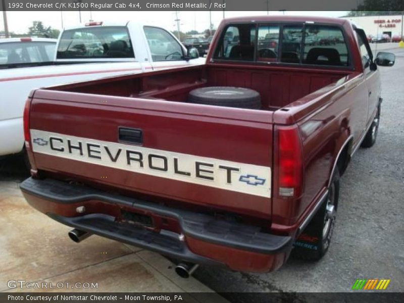 Crimson Red Metallic / Red 1992 Chevrolet C/K K1500 Regular Cab 4x4