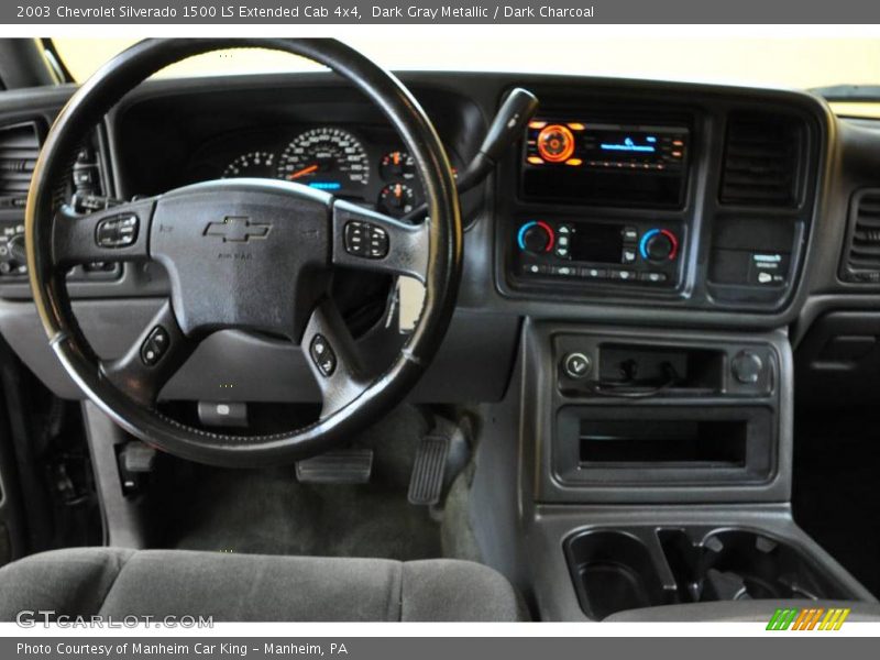 Dark Gray Metallic / Dark Charcoal 2003 Chevrolet Silverado 1500 LS Extended Cab 4x4