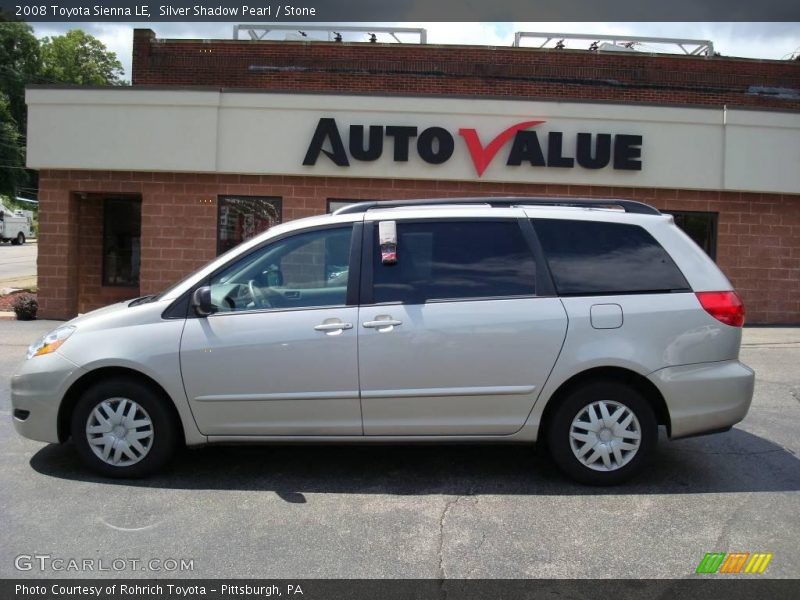 Silver Shadow Pearl / Stone 2008 Toyota Sienna LE