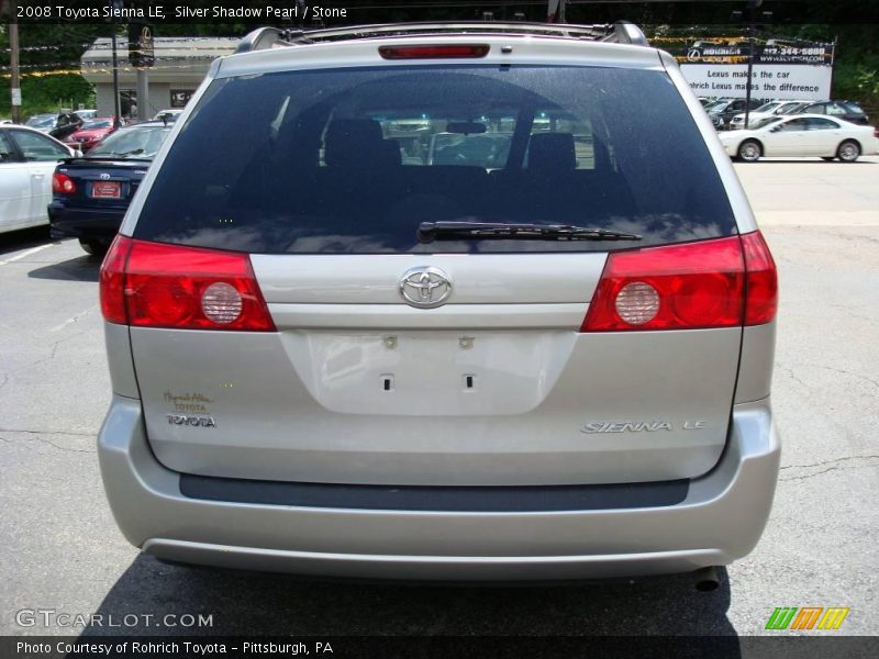 Silver Shadow Pearl / Stone 2008 Toyota Sienna LE