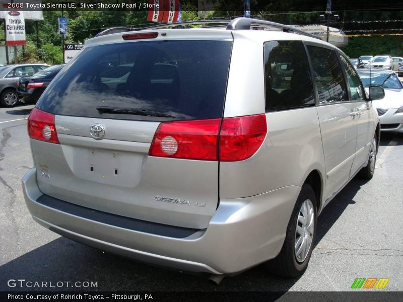 Silver Shadow Pearl / Stone 2008 Toyota Sienna LE