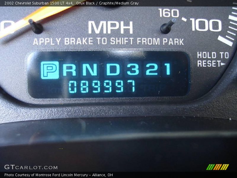 Onyx Black / Graphite/Medium Gray 2002 Chevrolet Suburban 1500 LT 4x4