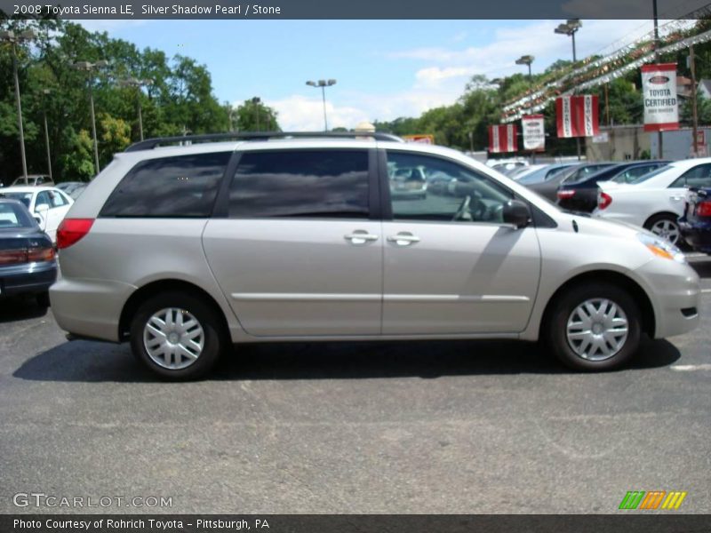 Silver Shadow Pearl / Stone 2008 Toyota Sienna LE