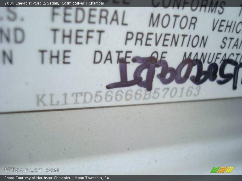 Cosmic Silver / Charcoal 2006 Chevrolet Aveo LS Sedan