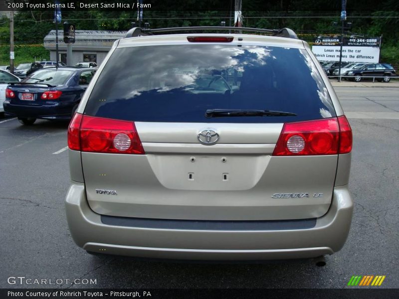 Desert Sand Mica / Fawn 2008 Toyota Sienna LE