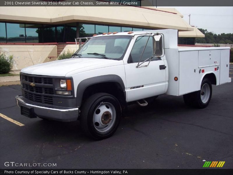 Summit White / Graphite 2001 Chevrolet Silverado 3500 Regular Cab Chassis