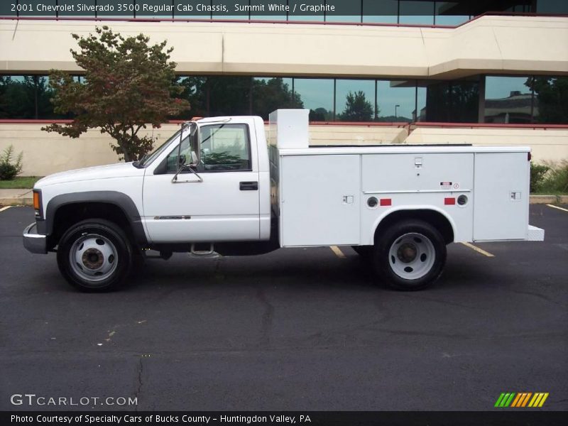 Summit White / Graphite 2001 Chevrolet Silverado 3500 Regular Cab Chassis