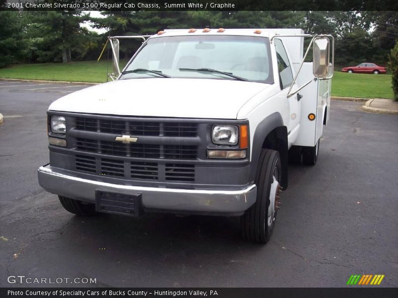 Summit White / Graphite 2001 Chevrolet Silverado 3500 Regular Cab Chassis