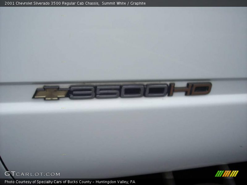 Summit White / Graphite 2001 Chevrolet Silverado 3500 Regular Cab Chassis