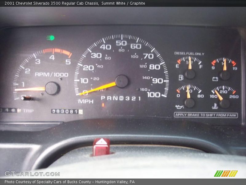 Summit White / Graphite 2001 Chevrolet Silverado 3500 Regular Cab Chassis