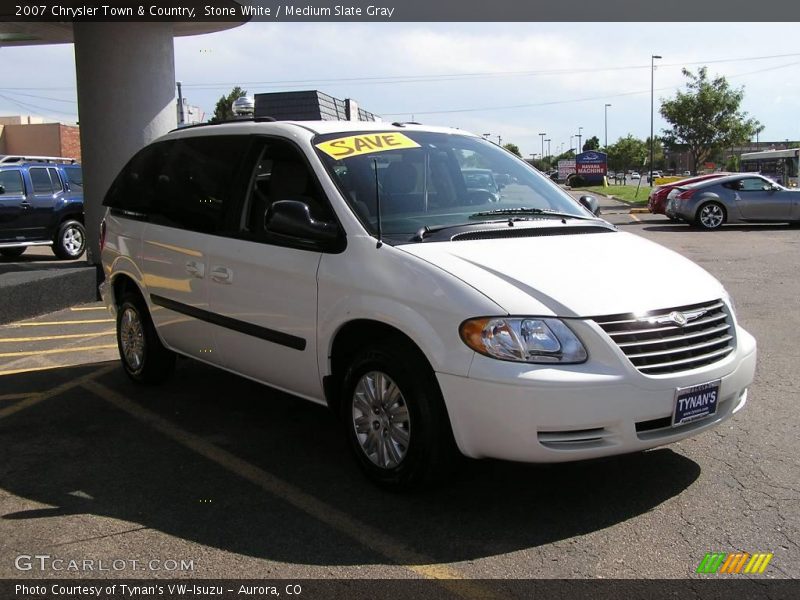 Stone White / Medium Slate Gray 2007 Chrysler Town & Country