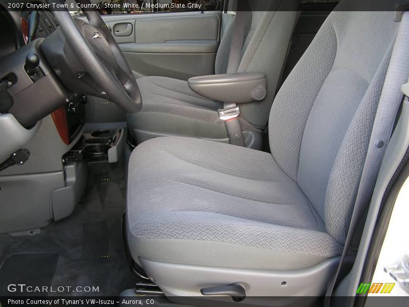 Stone White / Medium Slate Gray 2007 Chrysler Town & Country