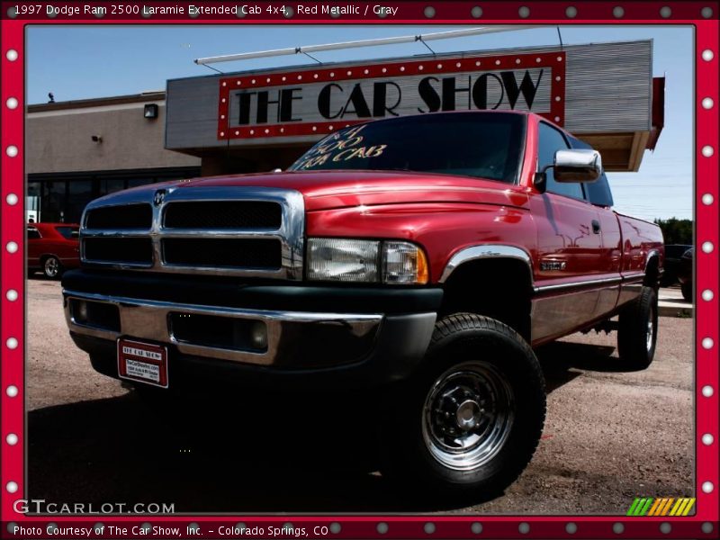 Red Metallic / Gray 1997 Dodge Ram 2500 Laramie Extended Cab 4x4