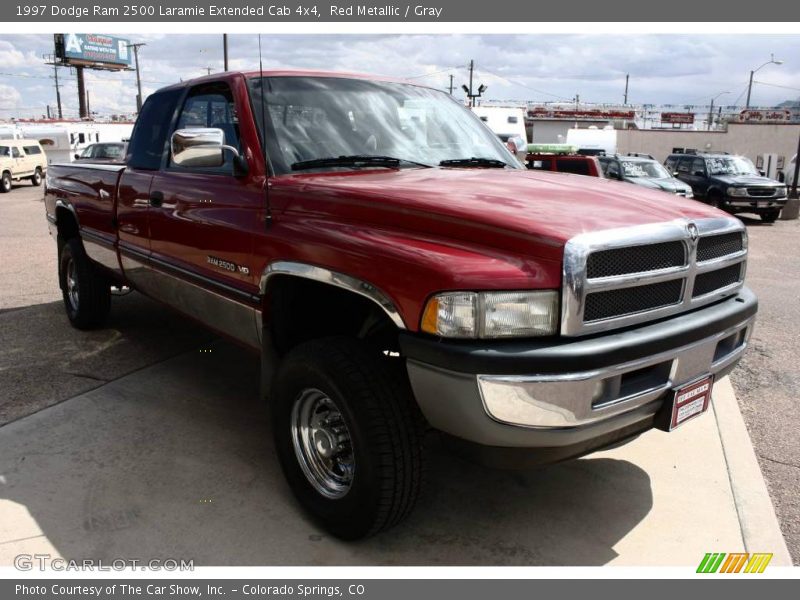 Red Metallic / Gray 1997 Dodge Ram 2500 Laramie Extended Cab 4x4