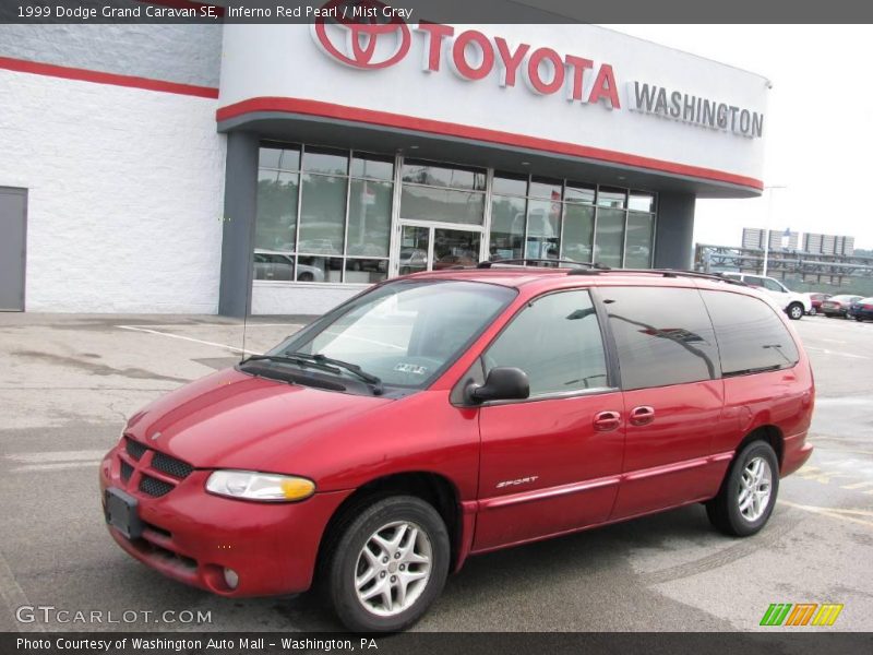 Inferno Red Pearl / Mist Gray 1999 Dodge Grand Caravan SE