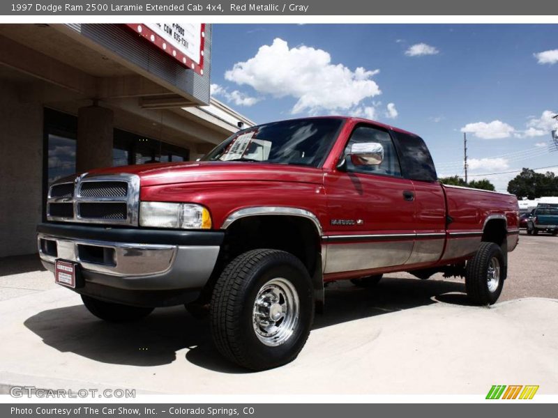 Red Metallic / Gray 1997 Dodge Ram 2500 Laramie Extended Cab 4x4