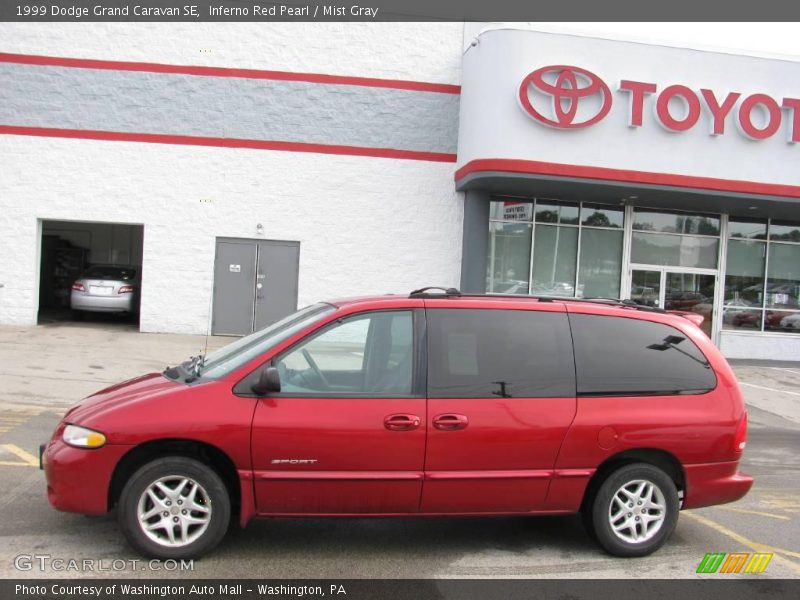 Inferno Red Pearl / Mist Gray 1999 Dodge Grand Caravan SE