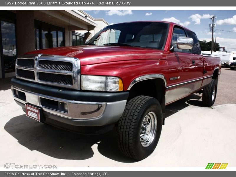 Red Metallic / Gray 1997 Dodge Ram 2500 Laramie Extended Cab 4x4