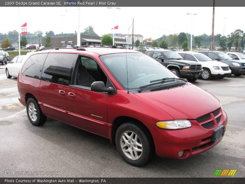 Inferno Red Pearl / Mist Gray 1999 Dodge Grand Caravan SE