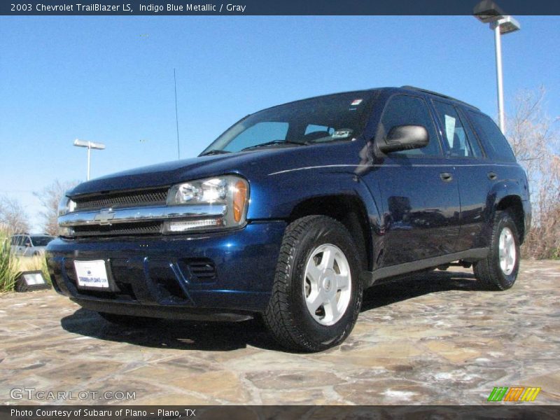Indigo Blue Metallic / Gray 2003 Chevrolet TrailBlazer LS