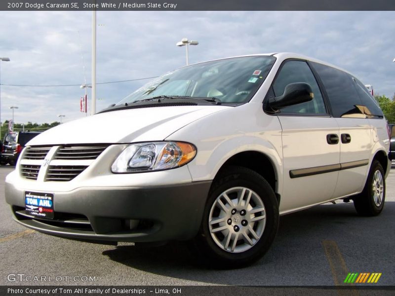 Stone White / Medium Slate Gray 2007 Dodge Caravan SE