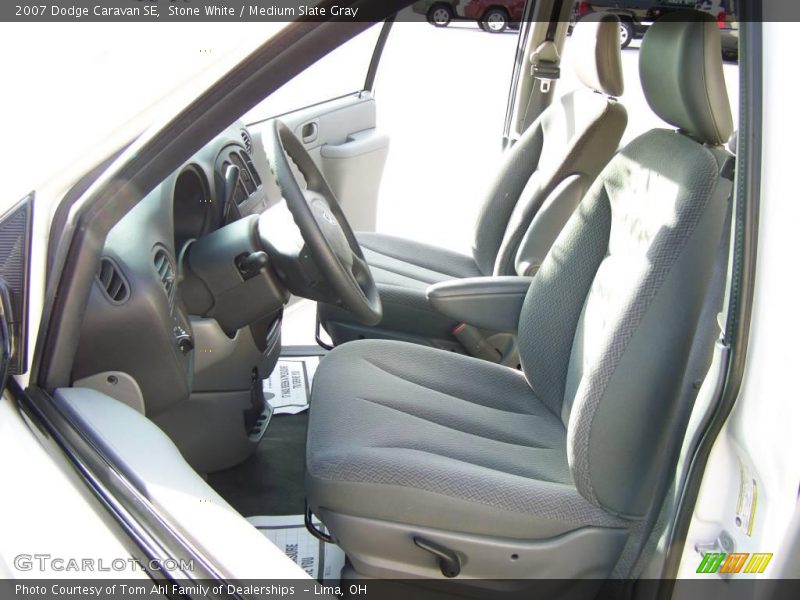 Stone White / Medium Slate Gray 2007 Dodge Caravan SE