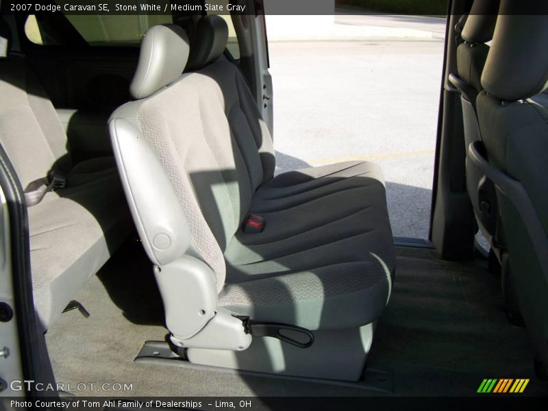 Stone White / Medium Slate Gray 2007 Dodge Caravan SE