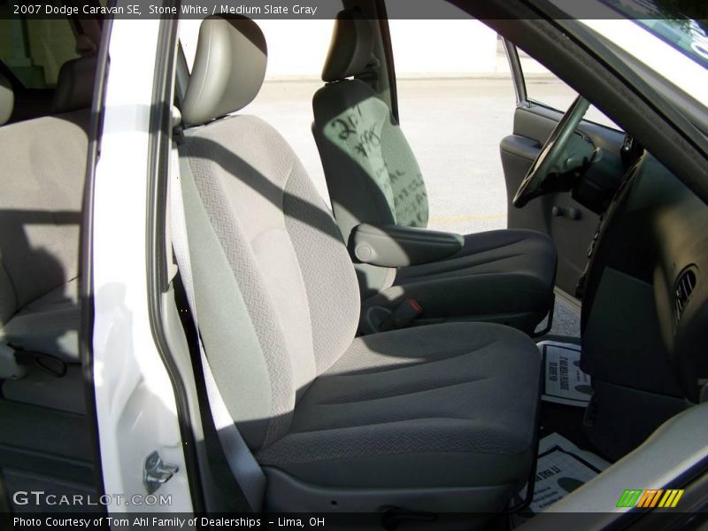Stone White / Medium Slate Gray 2007 Dodge Caravan SE