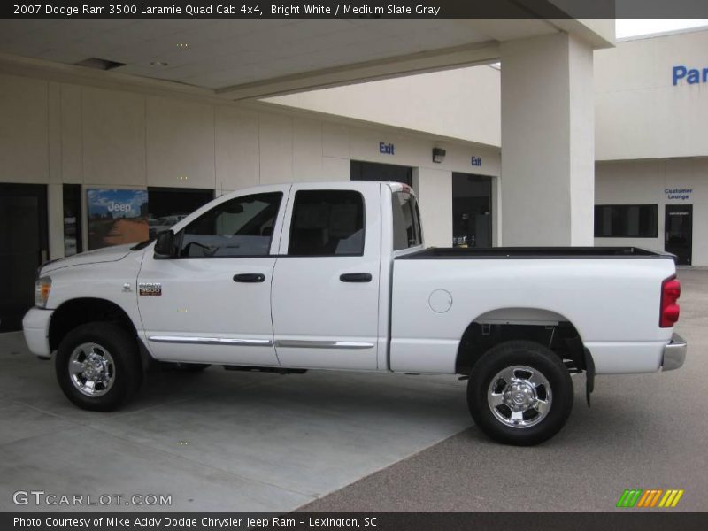 Bright White / Medium Slate Gray 2007 Dodge Ram 3500 Laramie Quad Cab 4x4