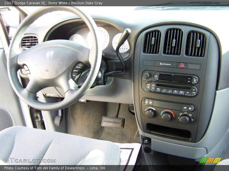 Stone White / Medium Slate Gray 2007 Dodge Caravan SE