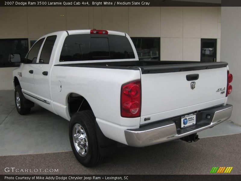 Bright White / Medium Slate Gray 2007 Dodge Ram 3500 Laramie Quad Cab 4x4