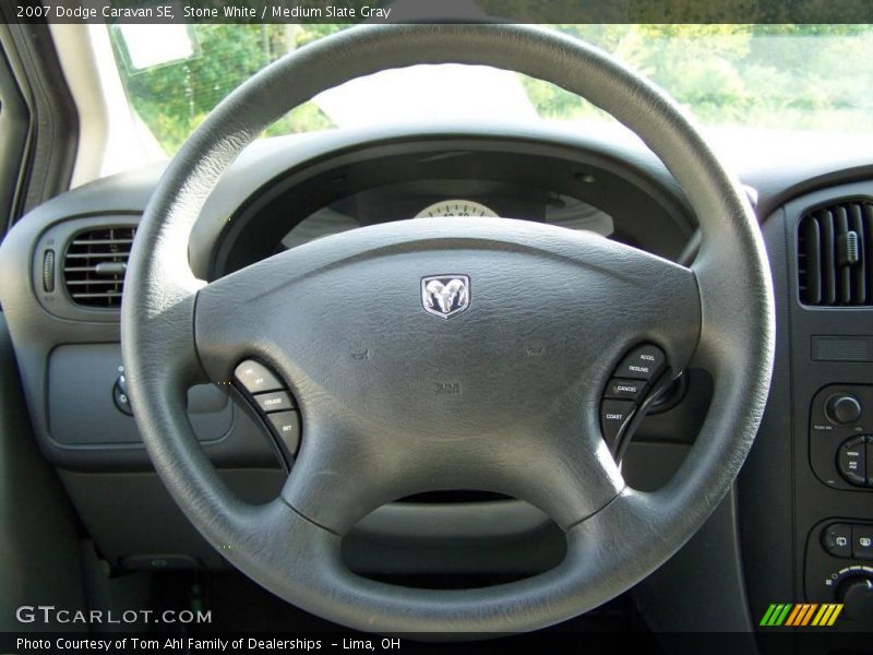 Stone White / Medium Slate Gray 2007 Dodge Caravan SE