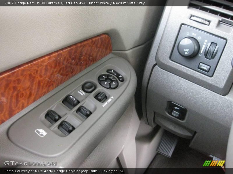 Bright White / Medium Slate Gray 2007 Dodge Ram 3500 Laramie Quad Cab 4x4