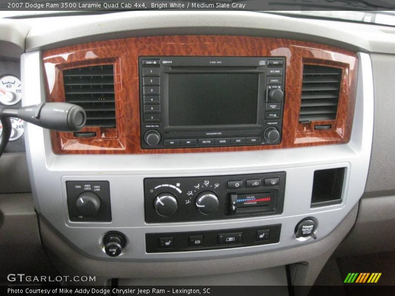 Bright White / Medium Slate Gray 2007 Dodge Ram 3500 Laramie Quad Cab 4x4