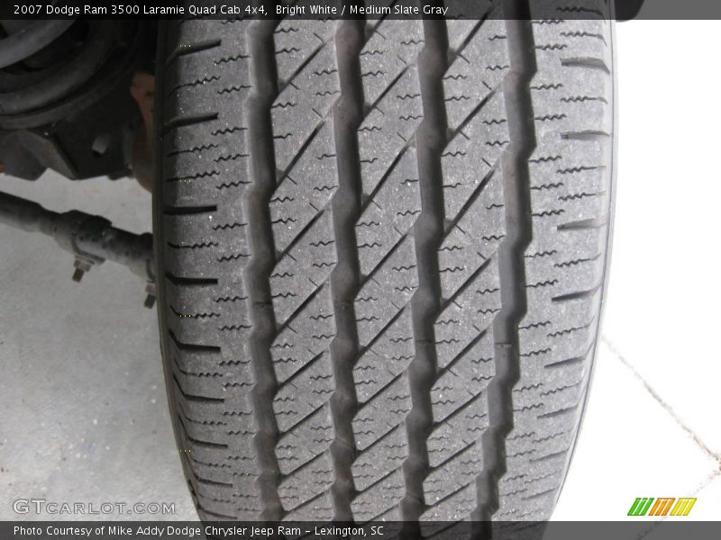 Bright White / Medium Slate Gray 2007 Dodge Ram 3500 Laramie Quad Cab 4x4