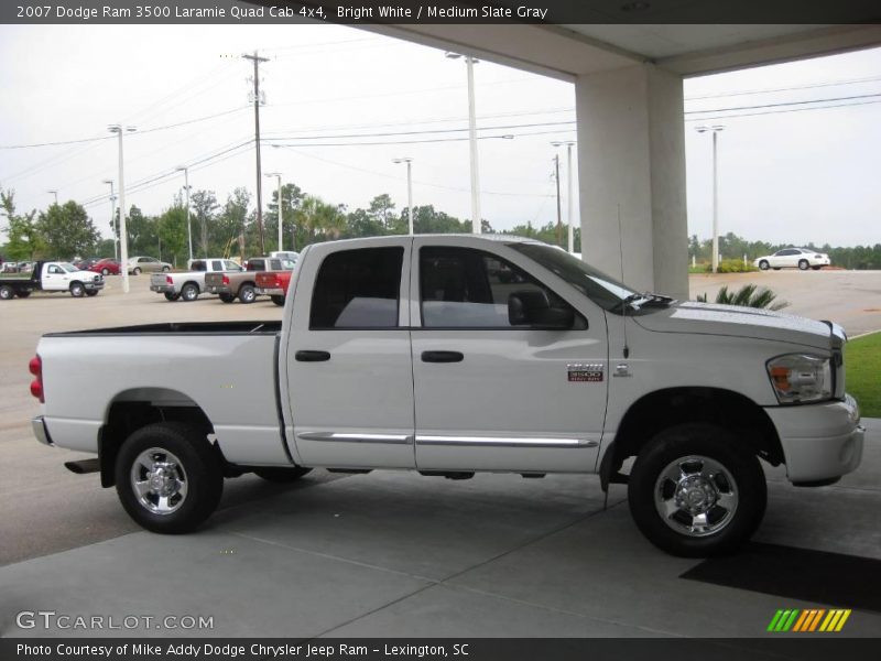 Bright White / Medium Slate Gray 2007 Dodge Ram 3500 Laramie Quad Cab 4x4