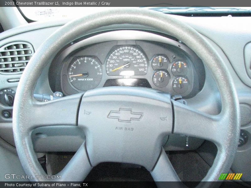 Indigo Blue Metallic / Gray 2003 Chevrolet TrailBlazer LS