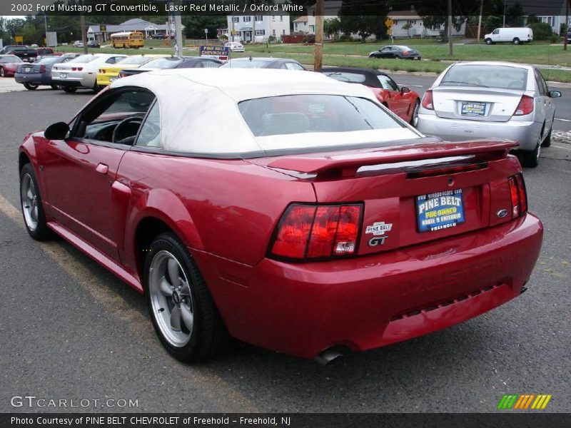 Laser Red Metallic / Oxford White 2002 Ford Mustang GT Convertible