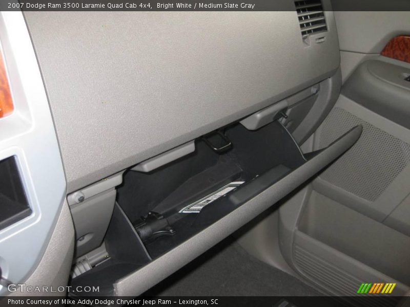 Bright White / Medium Slate Gray 2007 Dodge Ram 3500 Laramie Quad Cab 4x4
